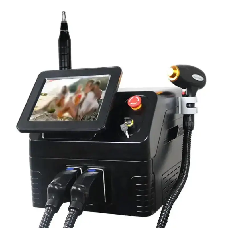 Hair and Tattoo Removal Machine 2 in 1 808nm 3 wavelength Diode hair removal & Picosecond Tattoo Removal skin rejuvenation Machine