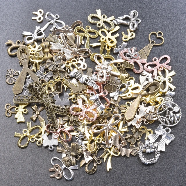 Jewelry Making Supplies, Pendant Charms, Accessories, Bow Charm