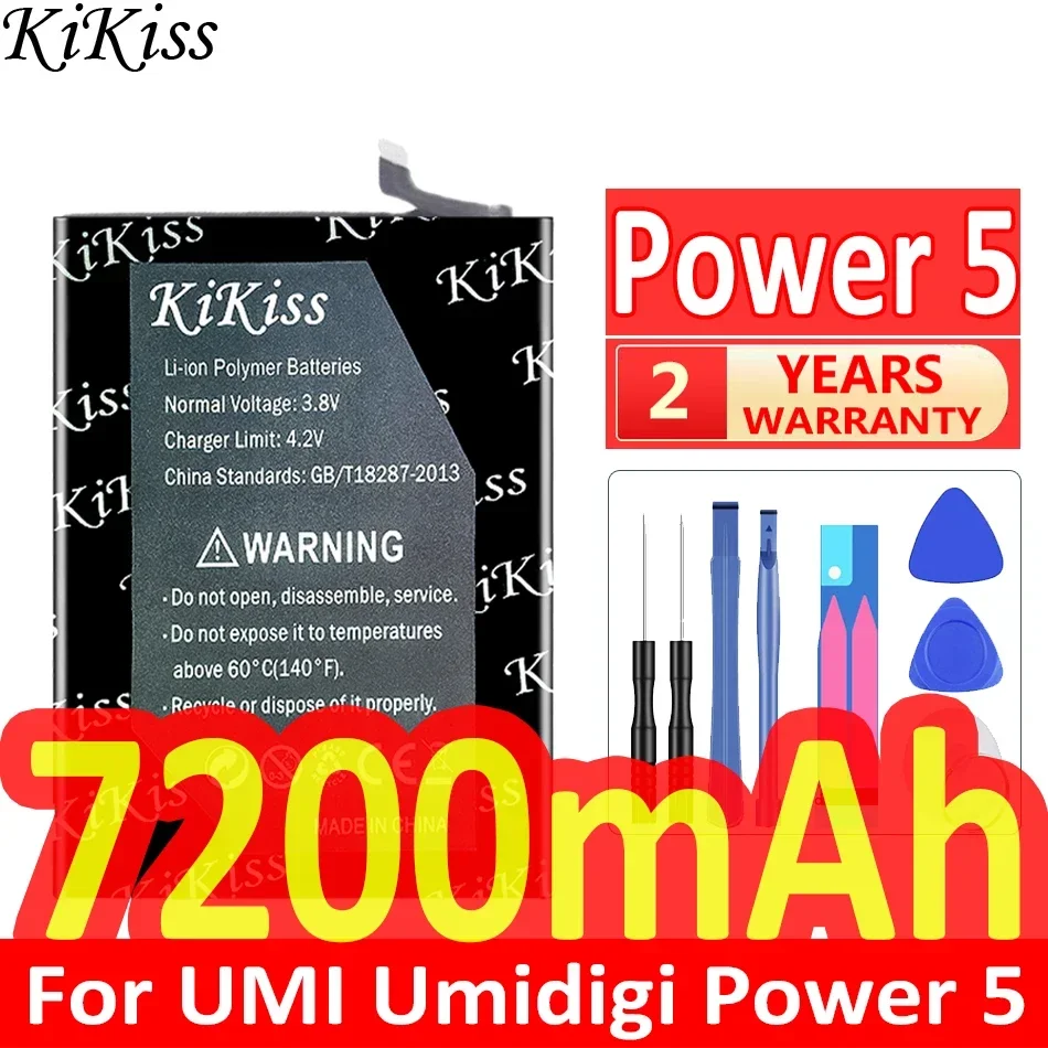 

7200mAh KiKiss Powerful Battery Power5 For Umidigi Power 5 Mobile Phone Batteries