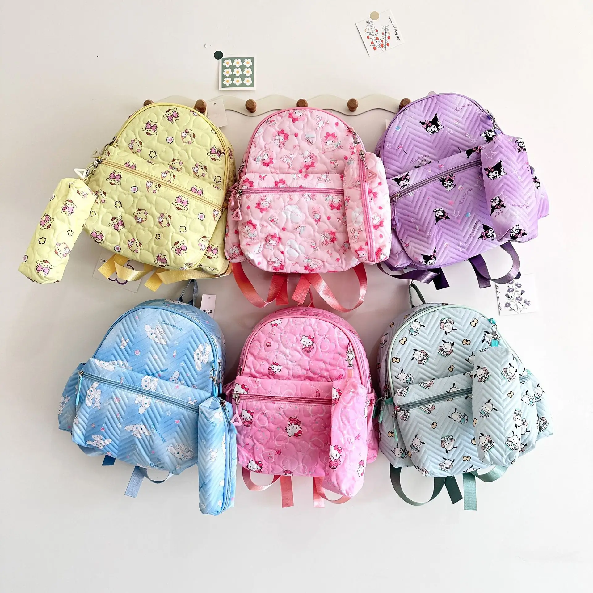 

Sanrio Cinnamoroll Mymelody, мультяшный водонепроницаемый рюкзак для колледжа, дорожная сумка для книг, рюкзак, сумки, детские подарки