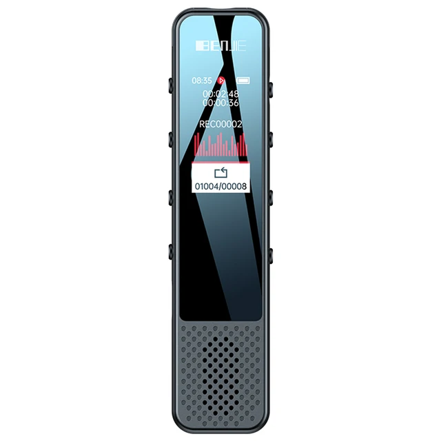 Vandlion 62GB Enregistreur Vocal, Enregistreur U00e0 Activation Vocale Avec 35 Heures Autonomie, USB C Dictaphone Avec Ru00e9duction De Bruit Pour Ru00e9unions Entretiens Confu00e9rences Cours Interviews