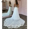 Lakshmigown Spaghetti Straps Chiffon Lace V Neck Wedding Dress for Bride Bohem Reception Bridal Gown vestidos de boda Customized 2