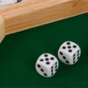 Octagonal Dice Tray Wooden/PU Dice Storage Box Felts Lined Rolling Surface Board Game RPG Dice Box Key Wallet Coin Tray Desktop 2