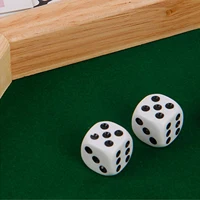 Octagonal Dice Tray Wooden/PU Dice Storage Box Felts Lined Rolling Surface Board Game RPG Dice Box Key Wallet Coin Tray Desktop 2