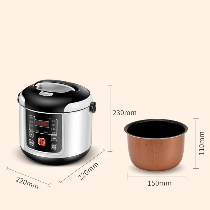 12V 24V Car Rice Cooker 2L Mini Truck Soup Porridge Cooking Machine Food Steamer Electric Heating Lunch Box Meal Heater Home