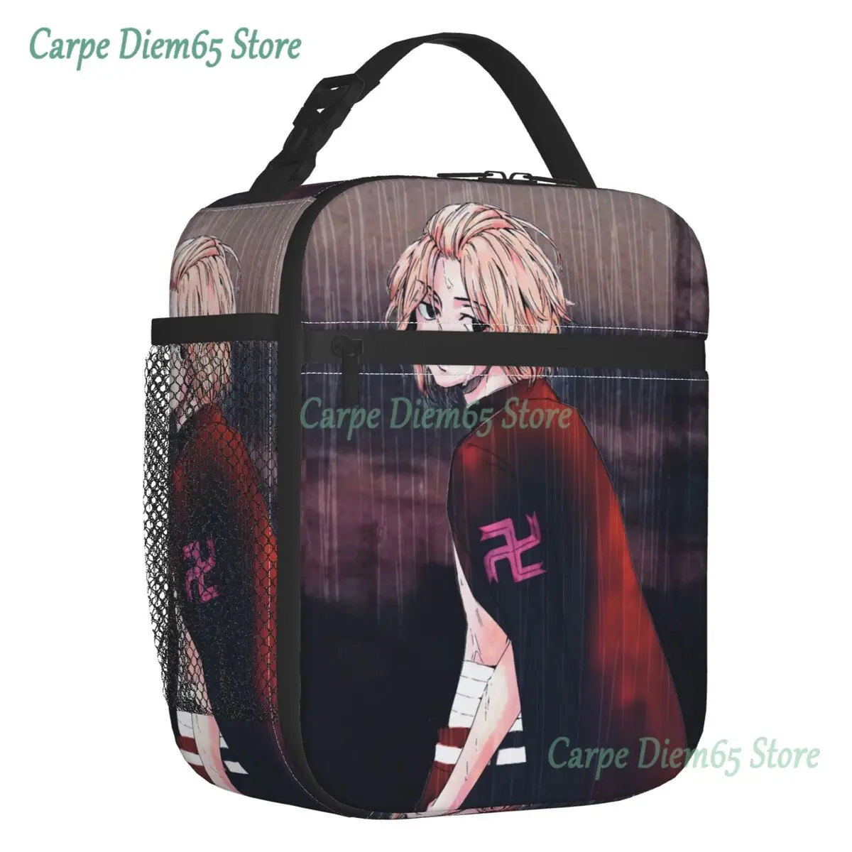 

Tokyo Revengers Manga Anime Insulated Lunch Bags for School Office Sano Manjiro Mikey Portable Cooler Thermal Bento Box Women