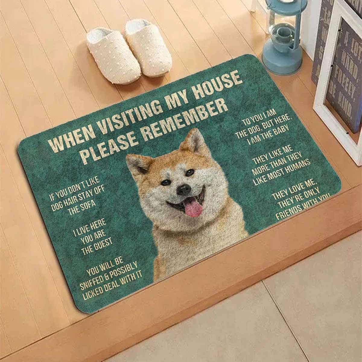 Giappone Shiba Inu Zerbino 3D Decor Stampa Pet Tappeto Morbido Flanella Antiscivolo Zerbini Per Camera Da Letto Portico