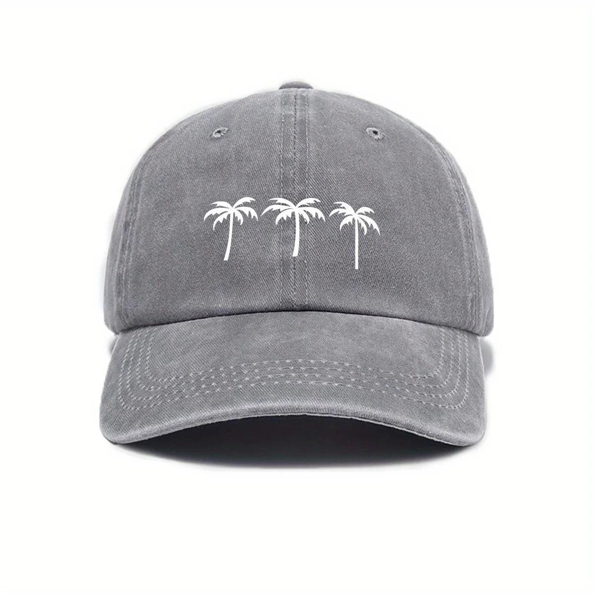 Drei Baseballkappen mit Kokosnussbaum-Aufdruck für Männer und Frauen, lässige Outdoor-Reisen, Strand-Entenschnabelmützen, einfache Accessoires – Detail 7