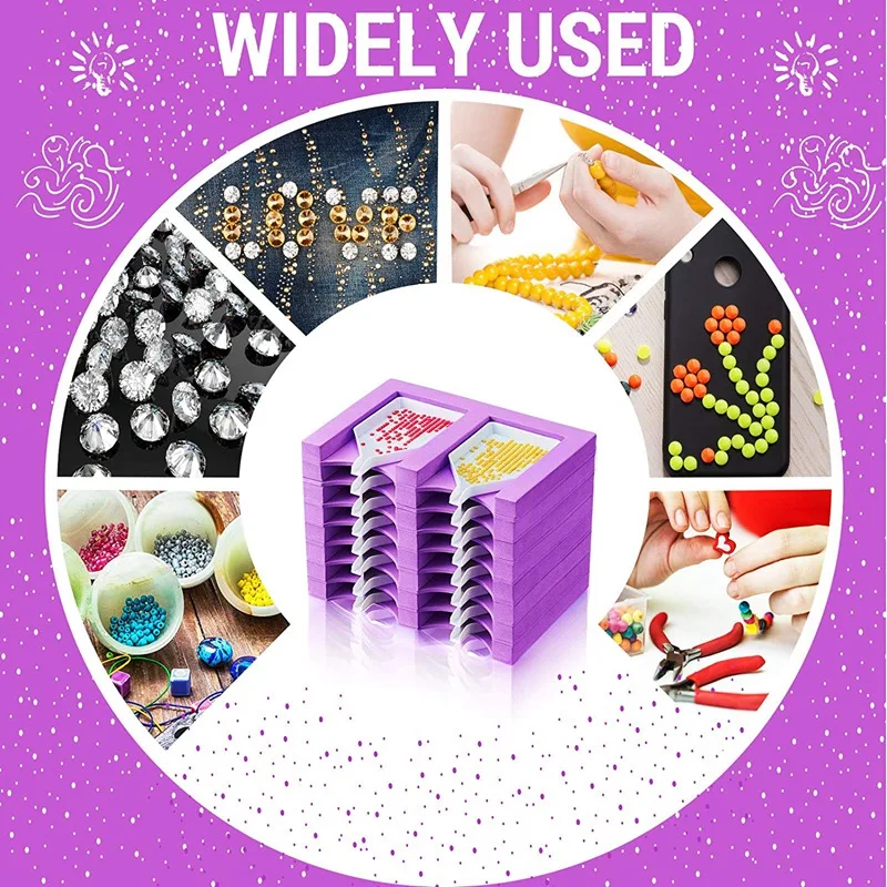 16 Slots Diamond Painting Tray Organizer Diamond Painting Accessories Tray Tools Kits Organizer diamond painting storage box diamond painting tool set diamond painting accessories