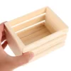 Miniature Wooden Basket Model Small Wood Crate Mini Dollhouse Accessories Home Storage Baskets Mini Wicker Basket Mini Picnic 2