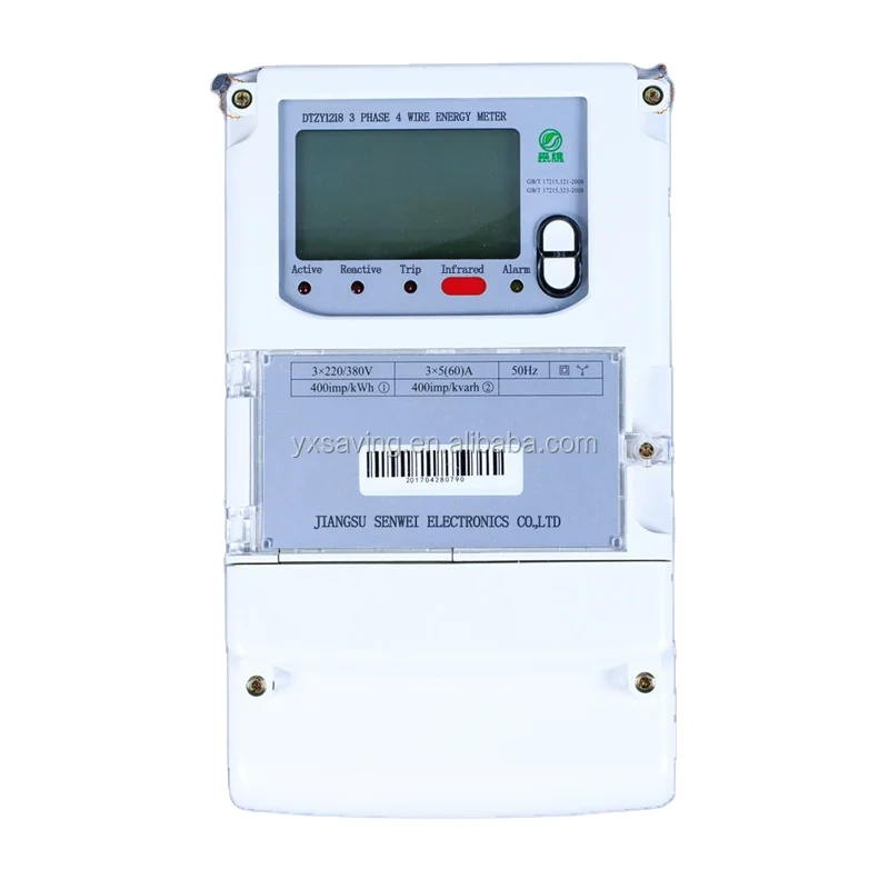 

3 Phase 4 Wire RS485 Port Modbus GPRS Smart Energy Meters Lcd Display Smart Energy Meter
