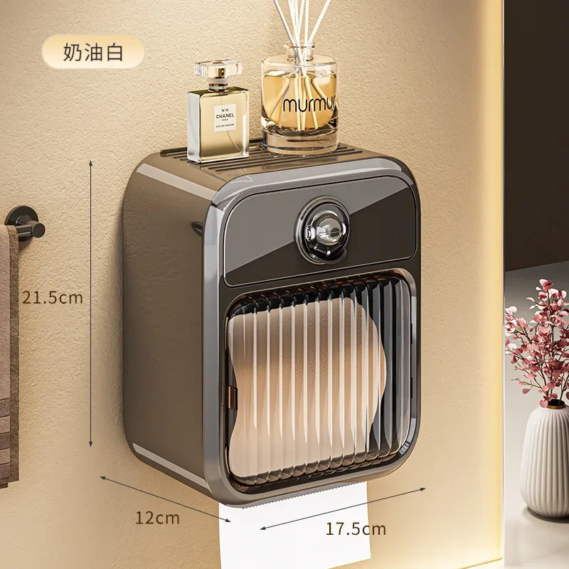 Paper Towel Holder Toilet Paper Holder Toilet Paper Rack Toilet Roll Holder Tissue Holder Wall Mounted Waterproof No Punching