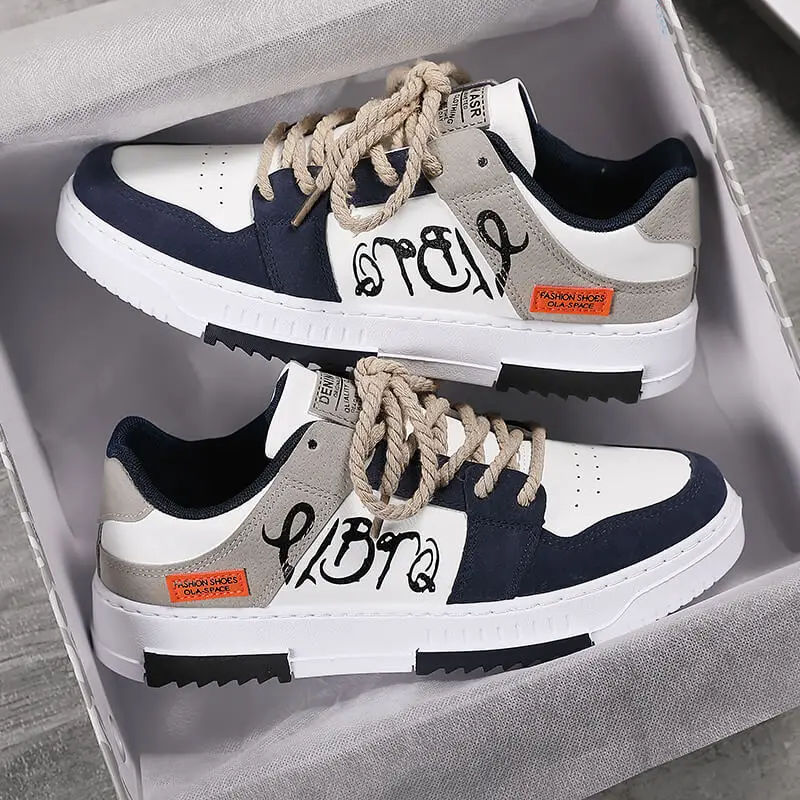 Men's shoes Spring and Autumn new board shoes breathable casual shoes Korean version of all trend sports youth flat shoes 4