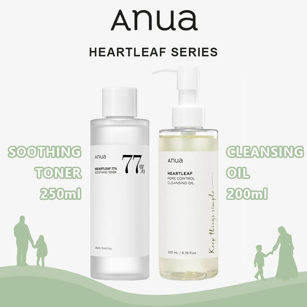 Anua Heartleaf Toner 250ml Cleansing Oil 200ml facial cleansing products