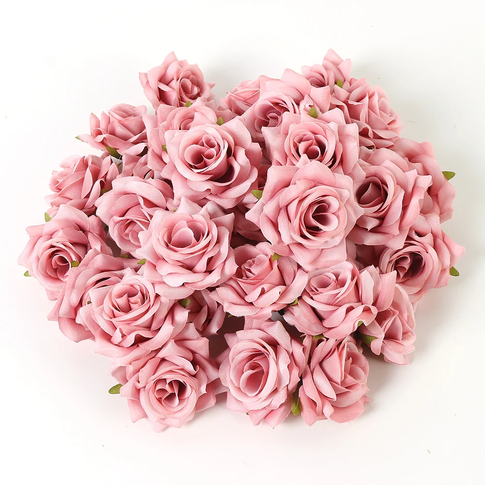 5 Stücke Rose Künstliche Blumen 6 CM Gefälschte Blume Für Wohnkultur Hochzeit Ehe Dekorationen Ornamente Handwerk Geschenke Girlande Zubehör – Detail 9