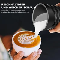 Mousseur à lait électrique automatique 4 en 1, adapté pour la mousse de lait chaude et froide, latte, cappuccino, macchiato, noir 5
