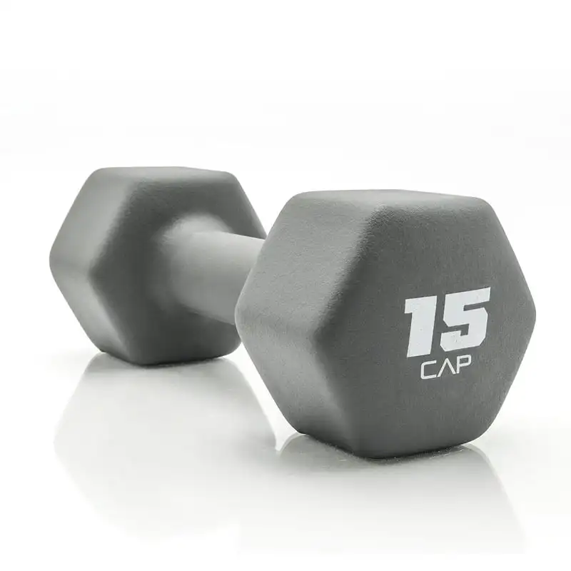 

, 15lb Neoprene Dumbbell, Cool Gray, Single