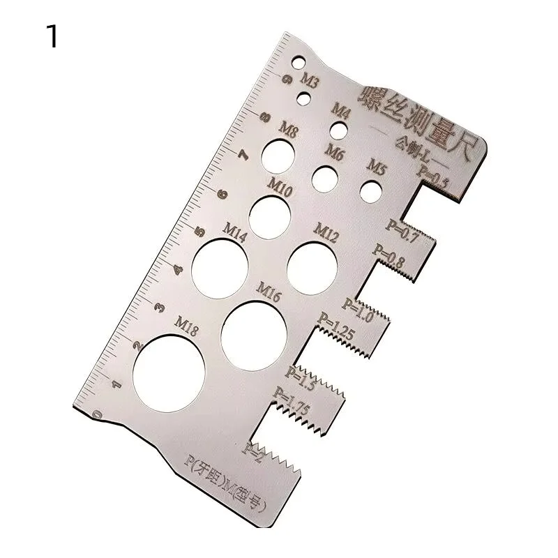 새로운 나사산 피치 게이지 눈금자 측정 도구 볼트 너트 미터법 가공 나사산 나사 절삭 게이지 각도 모델 측정기