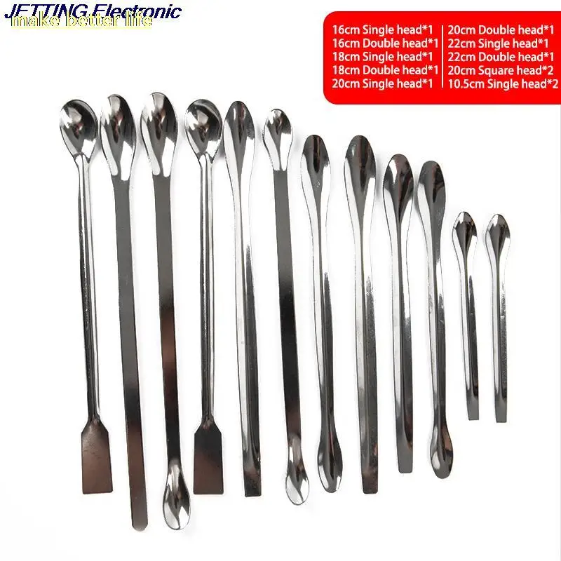 

Hot sale 12PCS Stainless Steel Lab Spoon Spatula/Laboratory Sampling Spoon Mixing Micro Spatula Scoop