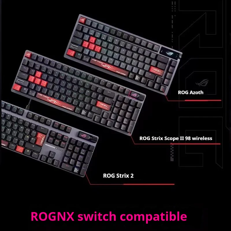 Rog 키캡 PBT 열승화 프린팅, Rog Azoth, Rog Strix Scope II, Rog Strix 2 98 맞춤형 기계식 키보드 액세서리