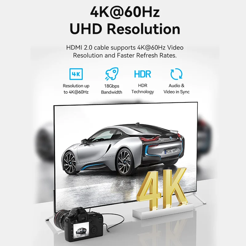 Vention mikro HDMI na HDMI kabel 4K mini HDMI pánský na pánský šňůra pro Staň se profesionálem sony kamera callphone tablet projektor HDTV mini HDMI