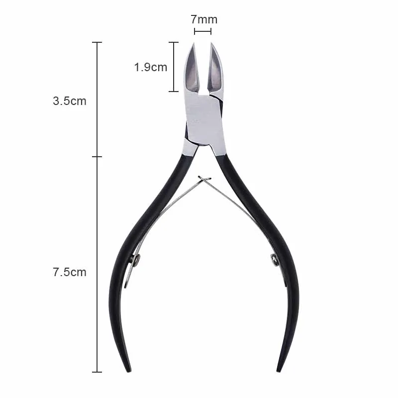 Nail Art Black Stainless Steel Nipper Clipper Cuticle Dead Skin Remove Edge Cutter Scissors Nail Clippers Manicure Tool 3