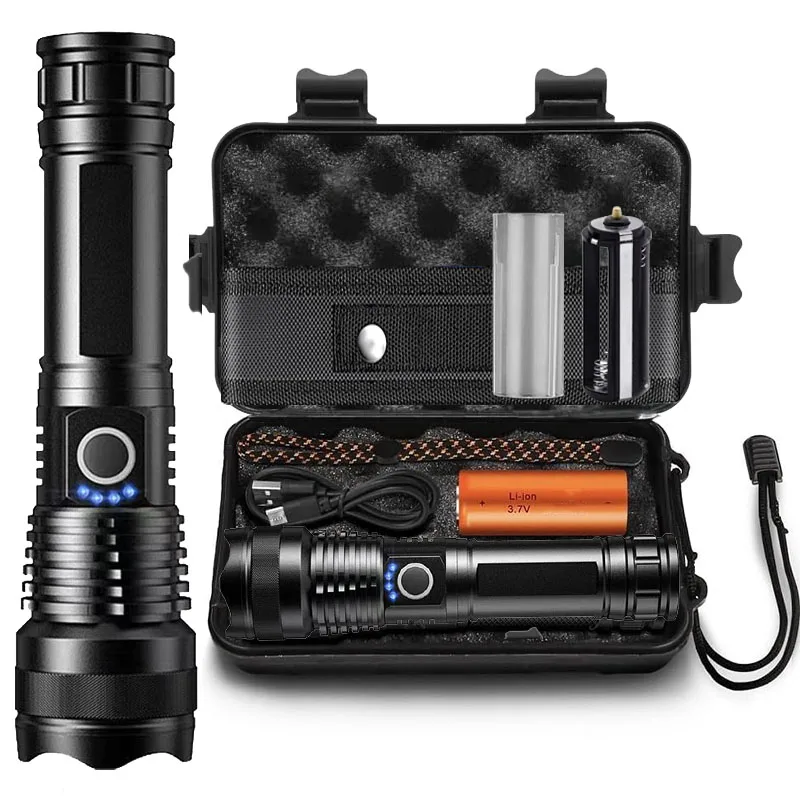 Ultra-Bright Rechargeable LED Tactical Flashlight for Outdoor Adventures and Emergency Use