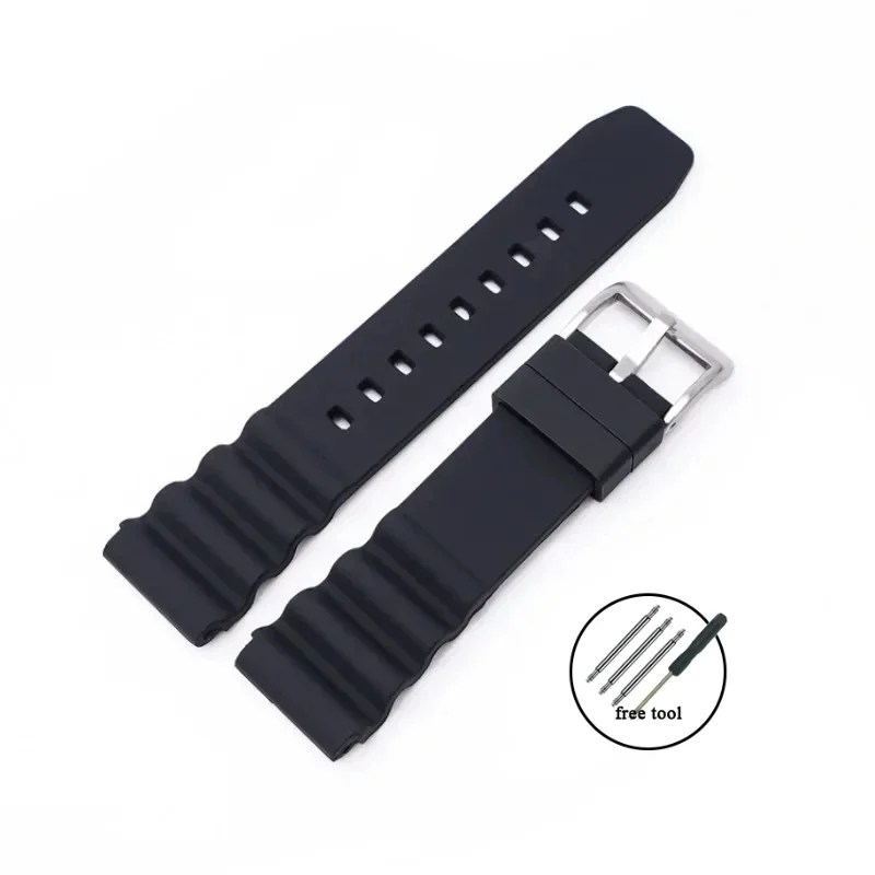 Silicone Waterproof Diving Sports Watch Strap