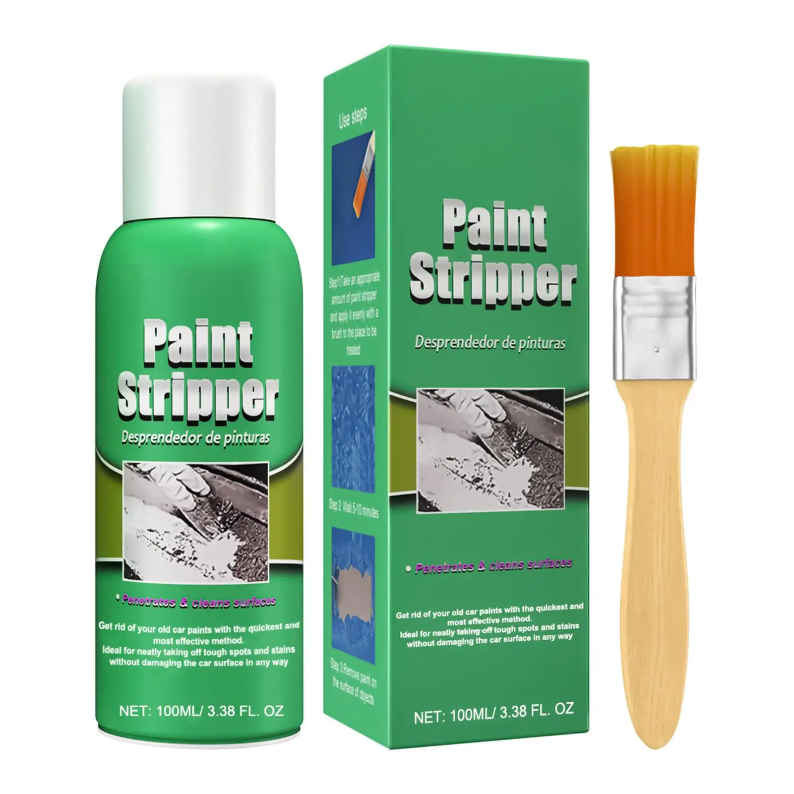 Car Paint Remover Metal Surface Paint Stripper Decontamination Refurbish Water Washable Remove Stain Safe Peeling Paint Cleaner