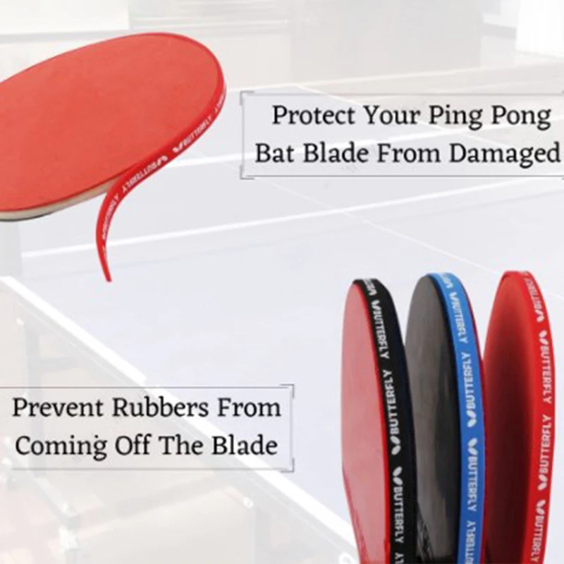 Raquete de tênis de mesa Side Edge Tape, acessórios profissionais, Ping Pong Bat, fita lateral protetora, 3 cores, 2pcs