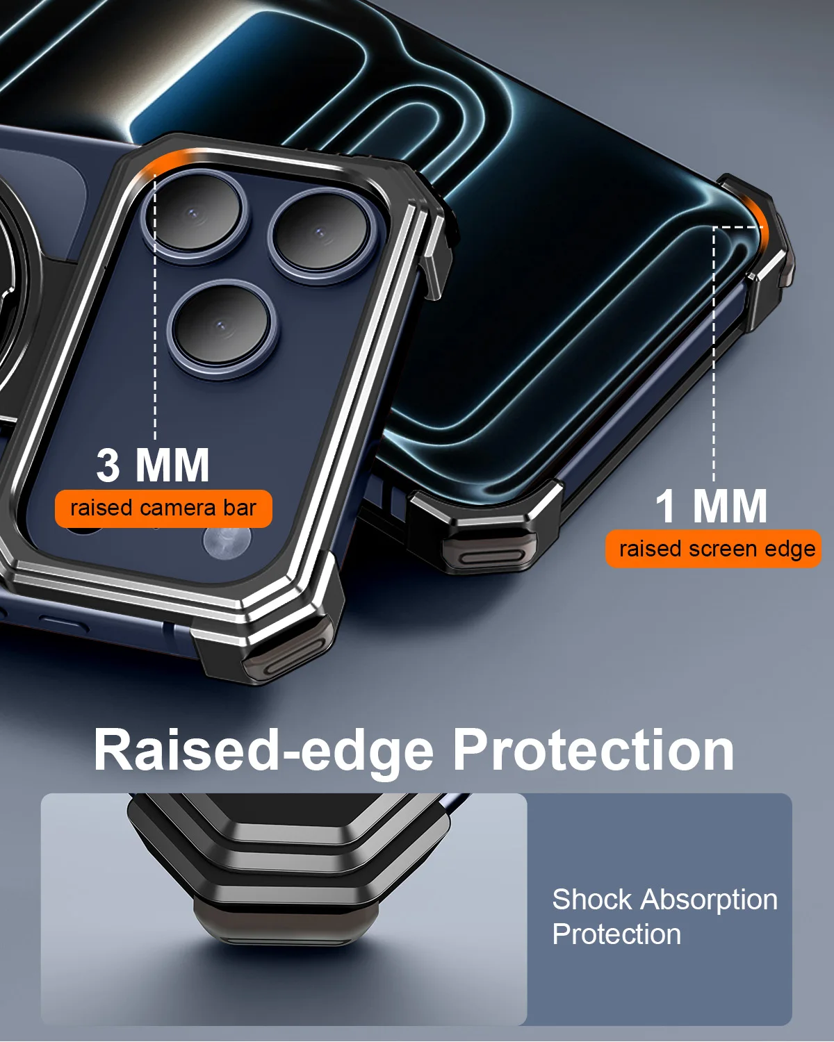 Eary Metal Phone Case for iPhone 17 Pro Max for Magsafe Magnetic Stand 360°Rotatable Frameless Shockproof Drop Protection Cover