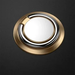 Universal 360° Rotating Magnetic Phone Ring Holder and Stand (Gold)