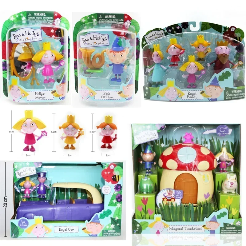 

Genuine Cartoon Ben and Holly Dolls Little Kingdom Figurines Royal Family Collect Action Figure House Car Model Kids Toy Gifts