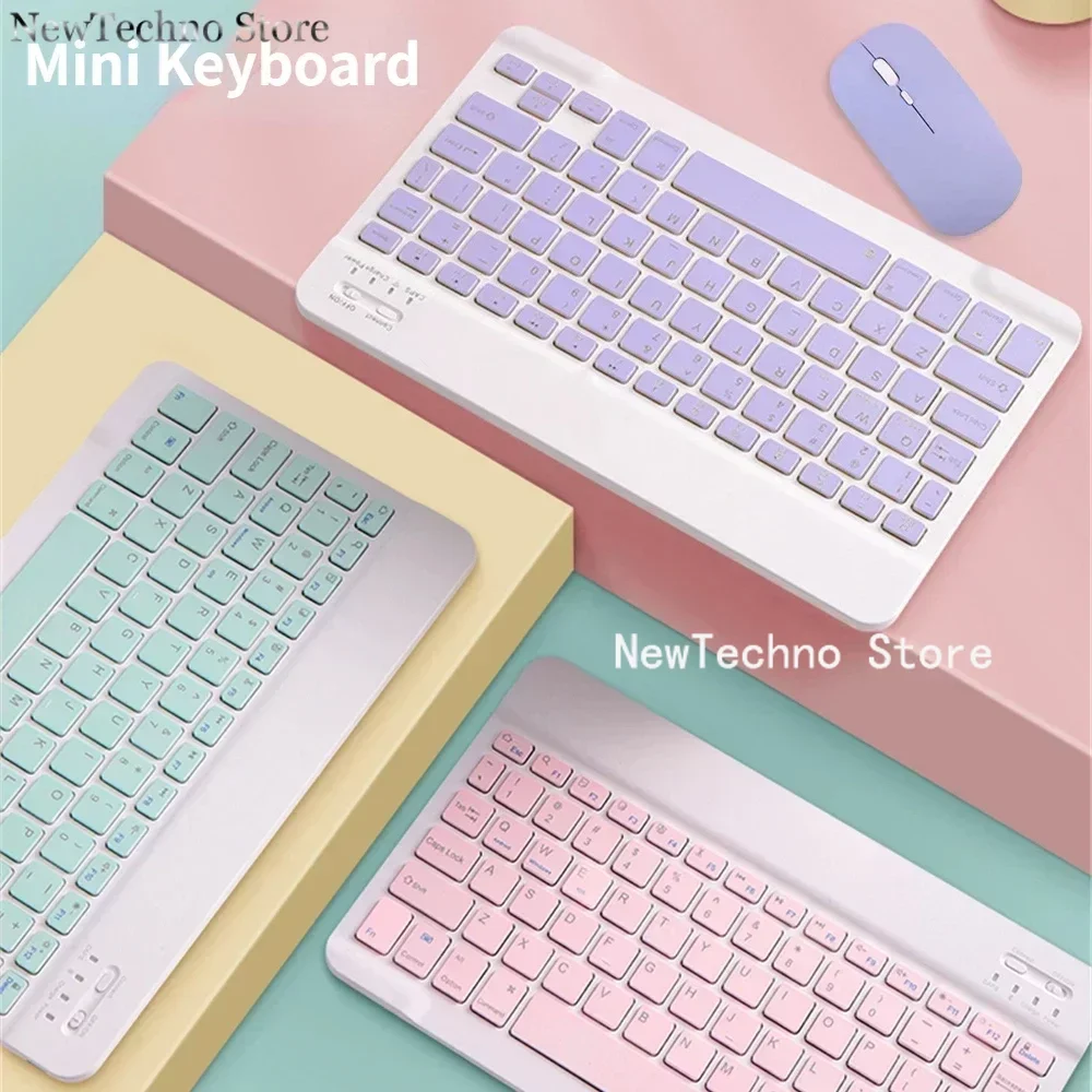 Mini Teclado sem Fio Bluetooth Fino para Ipad Xiaomi Samsung Huawei Android Ios Windows