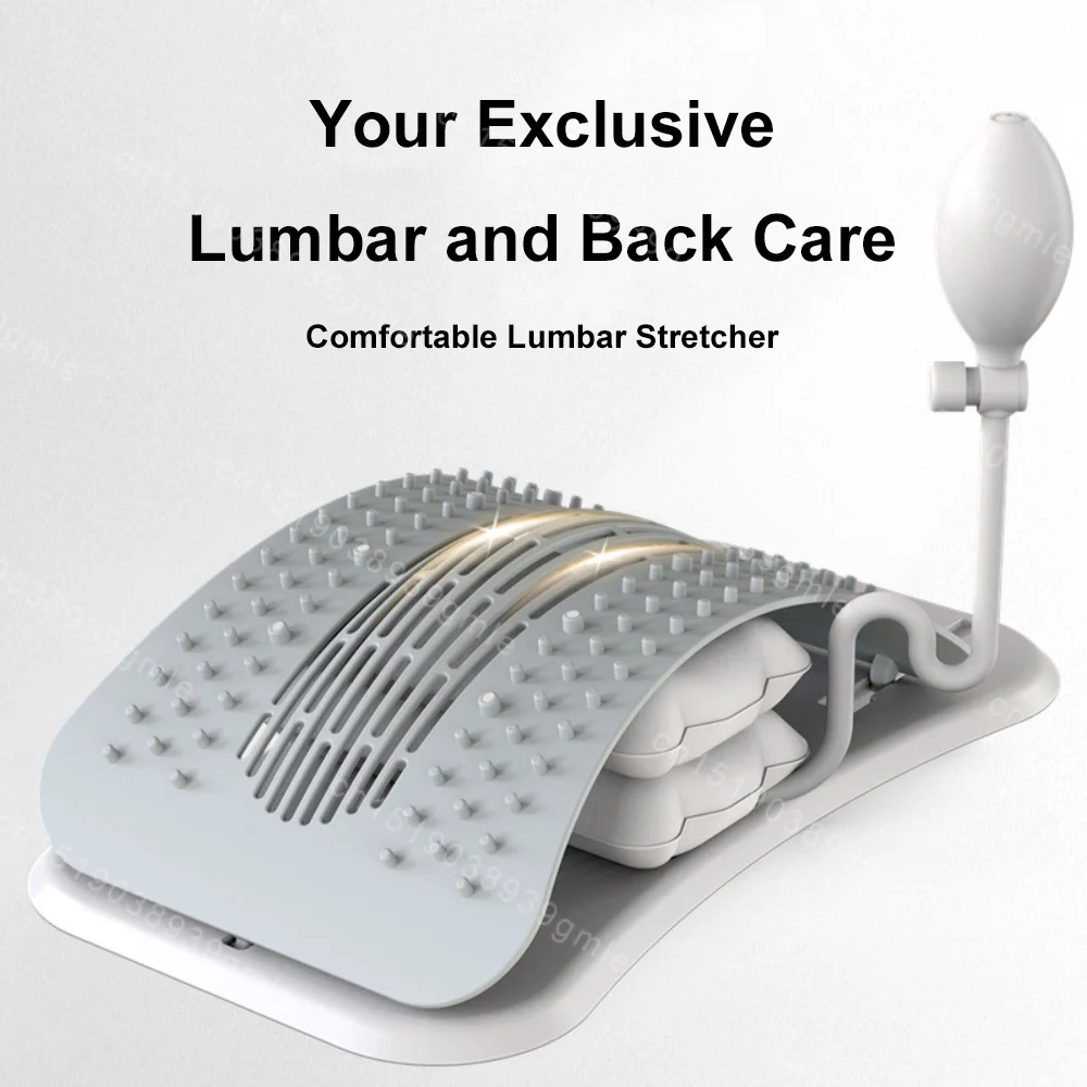 Back Waist Massager Adjustable Airbag Stretch Lumbar Support Back Stretcher Spine Pain Relief Vertebral The Lower Back Relaxer