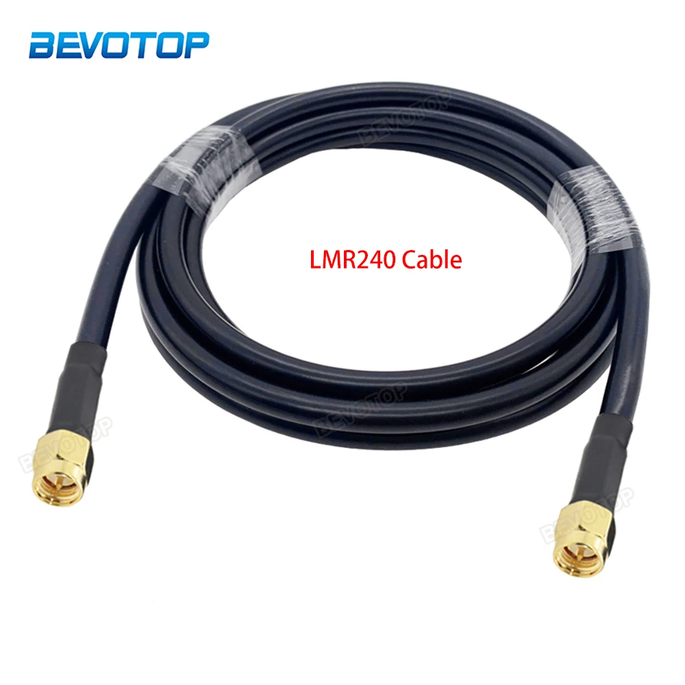 Cabo Coaxial do rf da Baixa Perda 50 Ohm 504 Trança Cabo de Extensão da Antena do Roteador Wifi Jumper Novo Sma Macho à Tomada Masculina Lmr240 de Sma