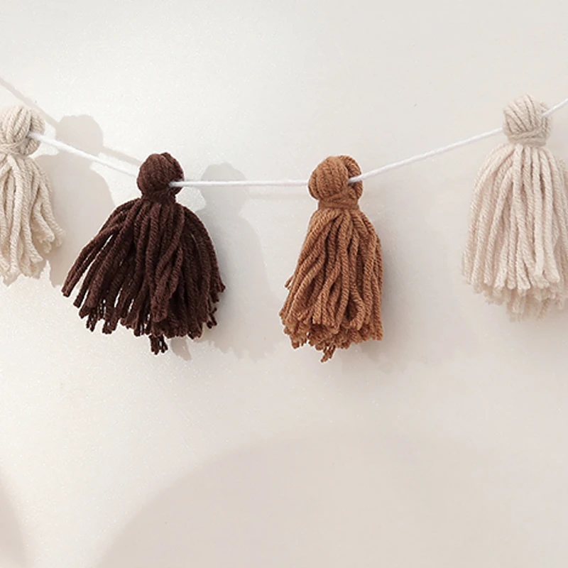 1pc Wool tassel hair ball flag birthday party supplies