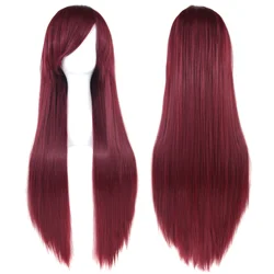 Elegant Soowee Two-Tone Straight Synthetic Hair Wig - 32inches (Burgundy)