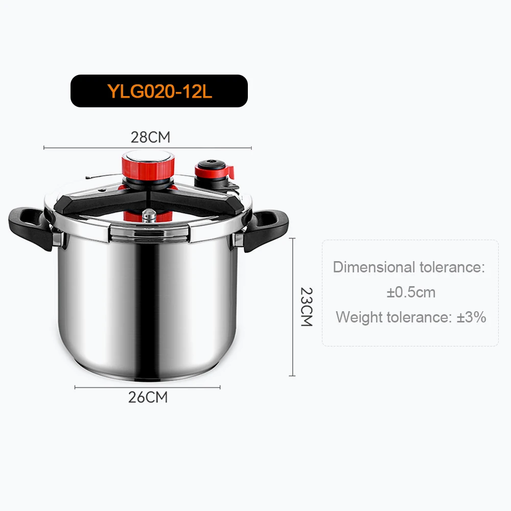 ‌ Fenghui 12L 304 الفولاذ المقاوم للصدأ قدر الضغط...