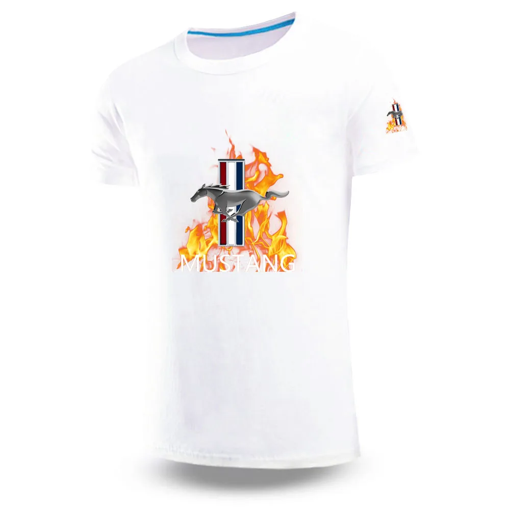 2023 new Mustang short-sleeved sports T-shirt gym fitness running T-shirt men's breathable sportswear