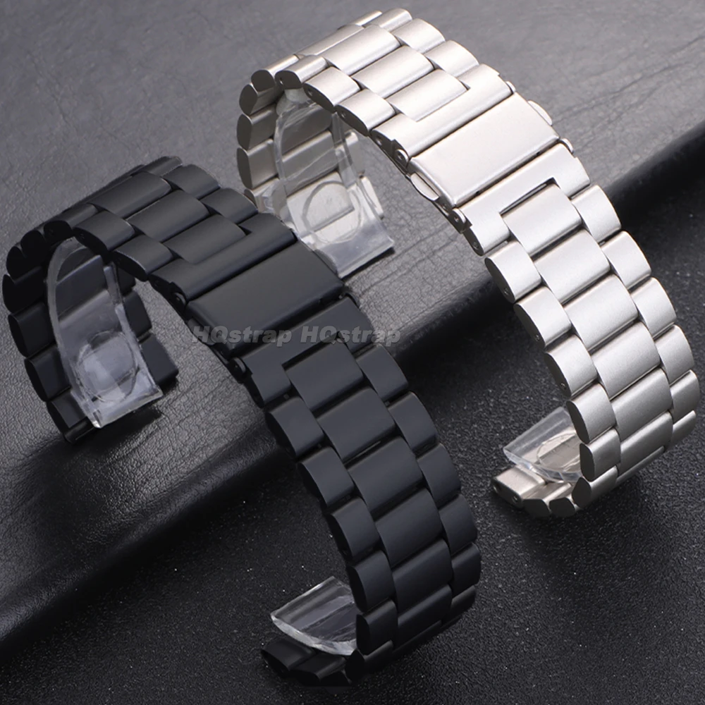 Universal Stainless Steel Quick Release Watch Strap with Folding Buckle