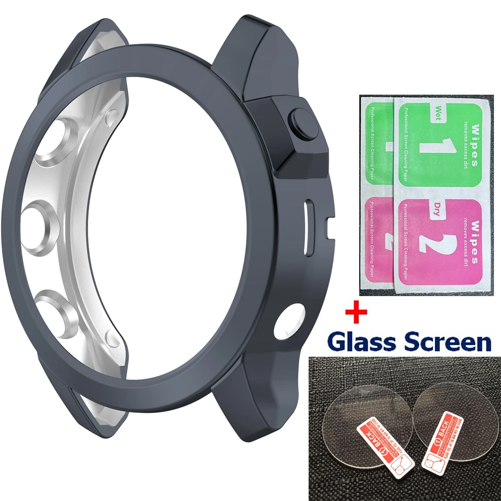 HD Glass Screen Protective Case For Garmin Fenix7/Fenix7S/Fenix7X Watch Band Frame Bracelet Frame Cover for Garmin Fenix 7 Film 