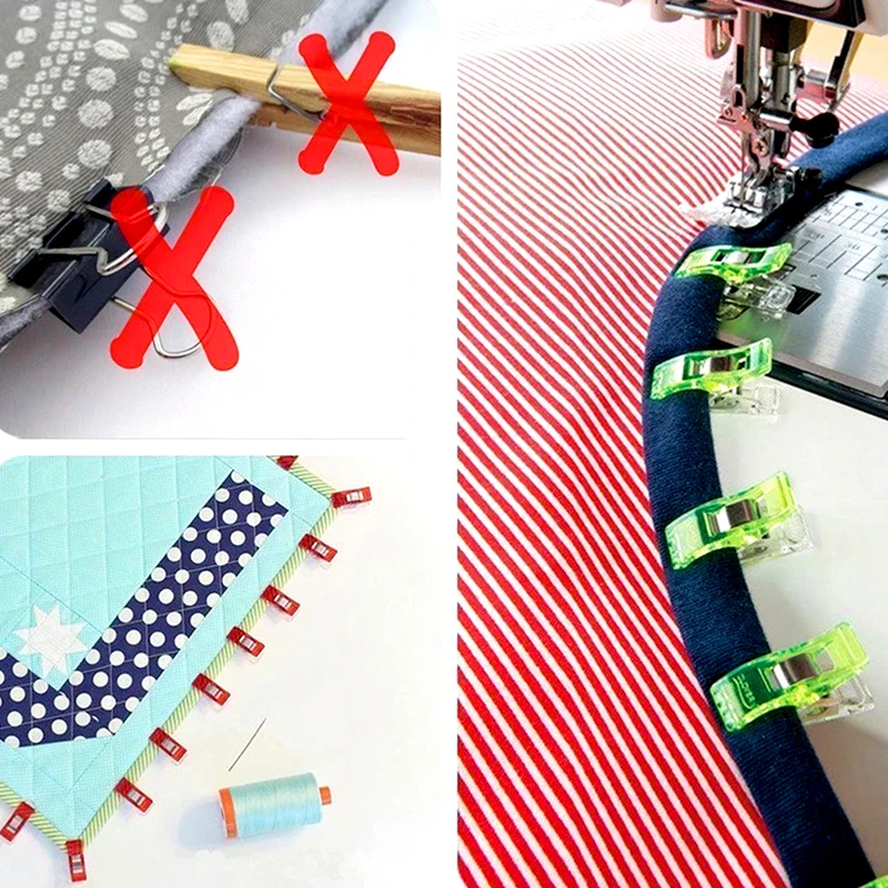 투명 플라스틱 클립, DIY 공예, 뜨개질 의류 고정 클립, 다목적 바느질 클립, 수공예 액세서리, 50 개