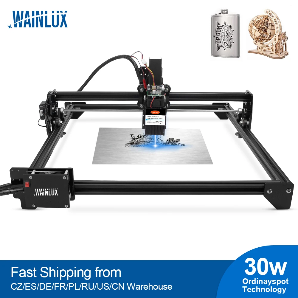 Wainlux Laser Engraver JL3 CNC Engraving Machine CO2 Carving Area 410mm*370mm 7W 20W Fast Delivery from Spain and Poland | Инструменты