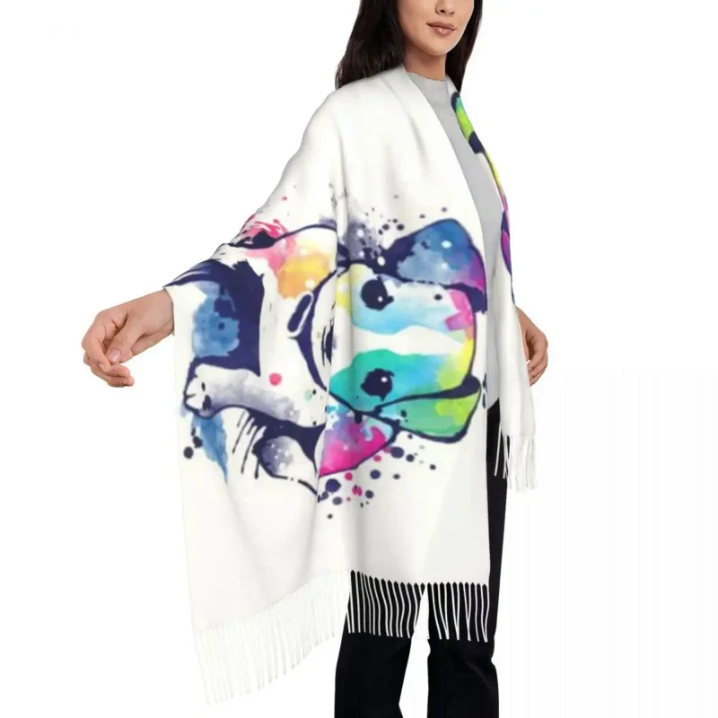 

Jack Russell Terrier Dog Art Tassel Scarf Women Soft Shawls Wraps Lady Winter Fall Scarves