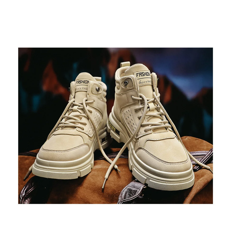 Nouvelles bottes en cuir pour hommes bottes plate-forme bottes de mode tout-match hommes bottes de mode Zapatos Para Hombres bottes garçons chaussures de fête_voghion.com