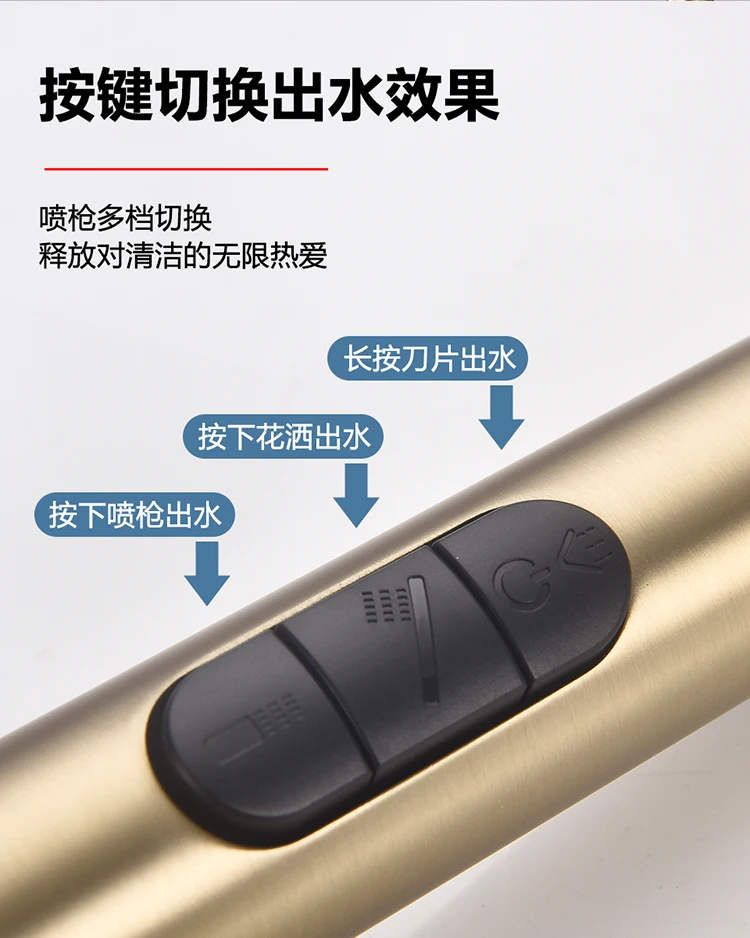 Description Picture 6 of itemGold Portable Toilet Bidet 3 Functions Sprayer Faucet Hot Cold Water Mixer Handheld Hygienic Shower Bidet Set Toilet Bidet Tap