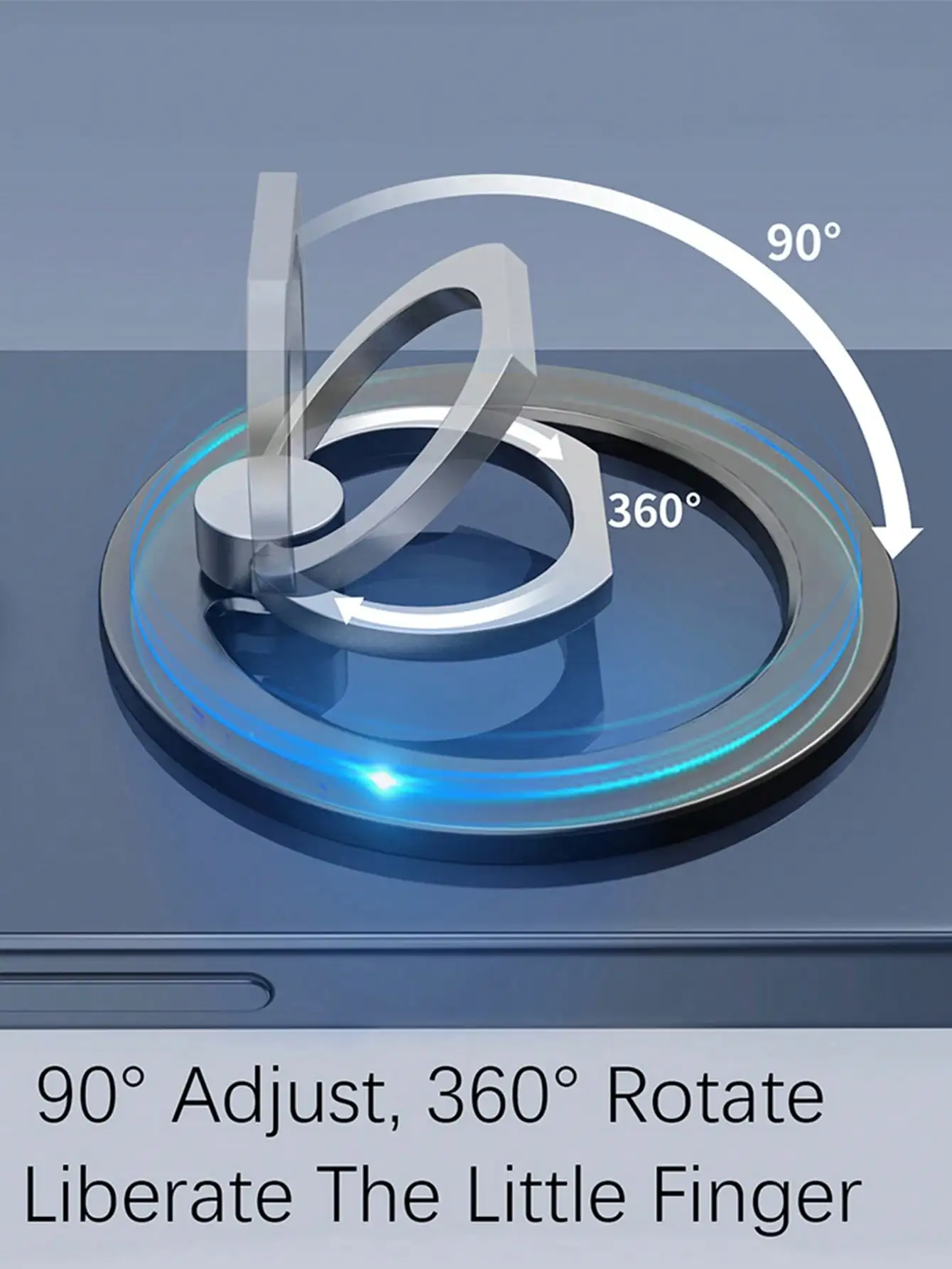 Universal Magnetic Ring Phone Stand - Ultra-Light, Foldable, 360-Degree Rotatable, Portable Alloy Design