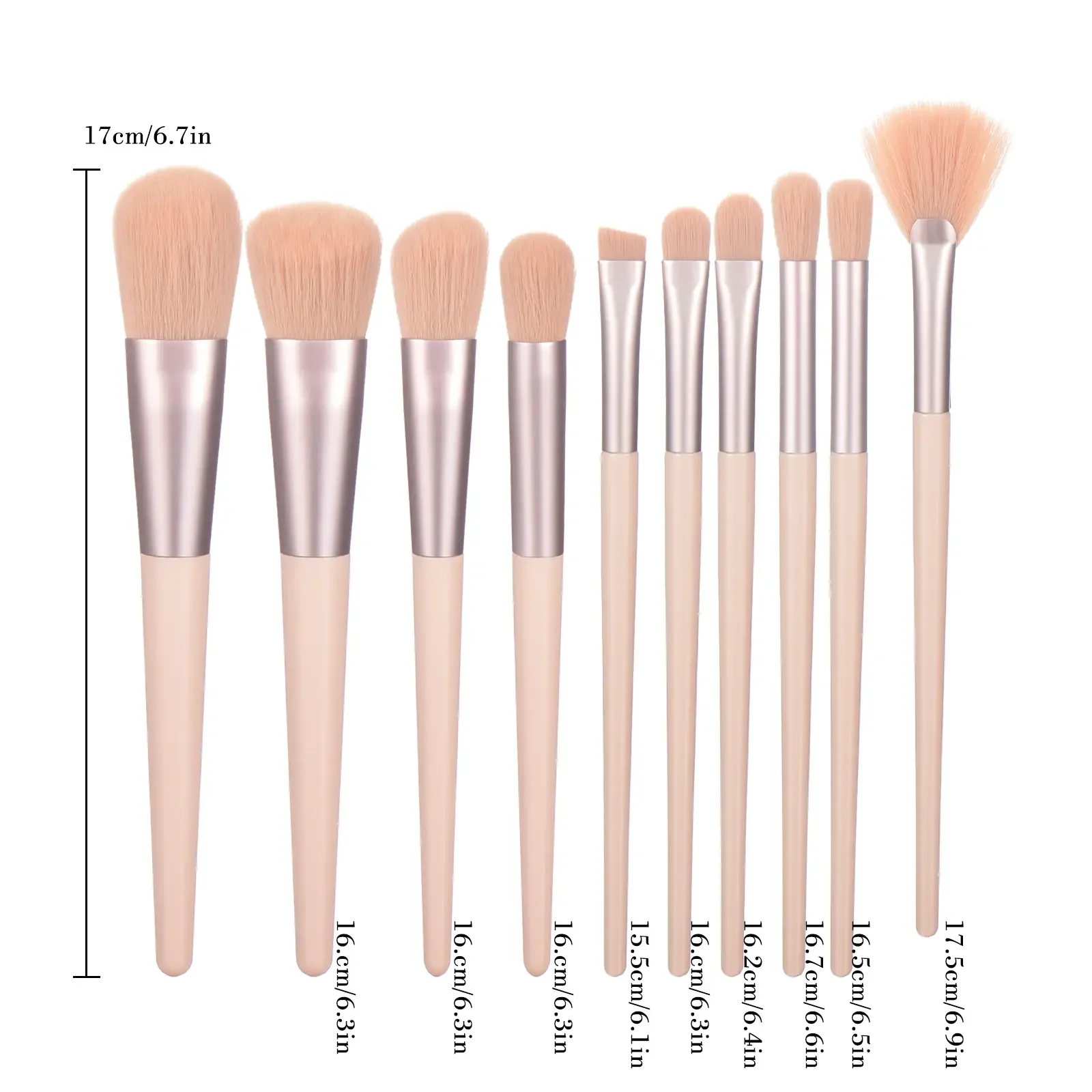 makeup brush set, including foundation, contouring, eyeshadow, eyeliner, eyebrow brush and other makeup tools - 6