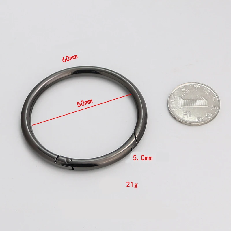 SEWACC 12 Pièces Boucle à Ressort Mousqueton Rond à Pression Mousquetons  Ronds Joint Torique en Métal Connecteur Annulaire Joint Torique à Ressort